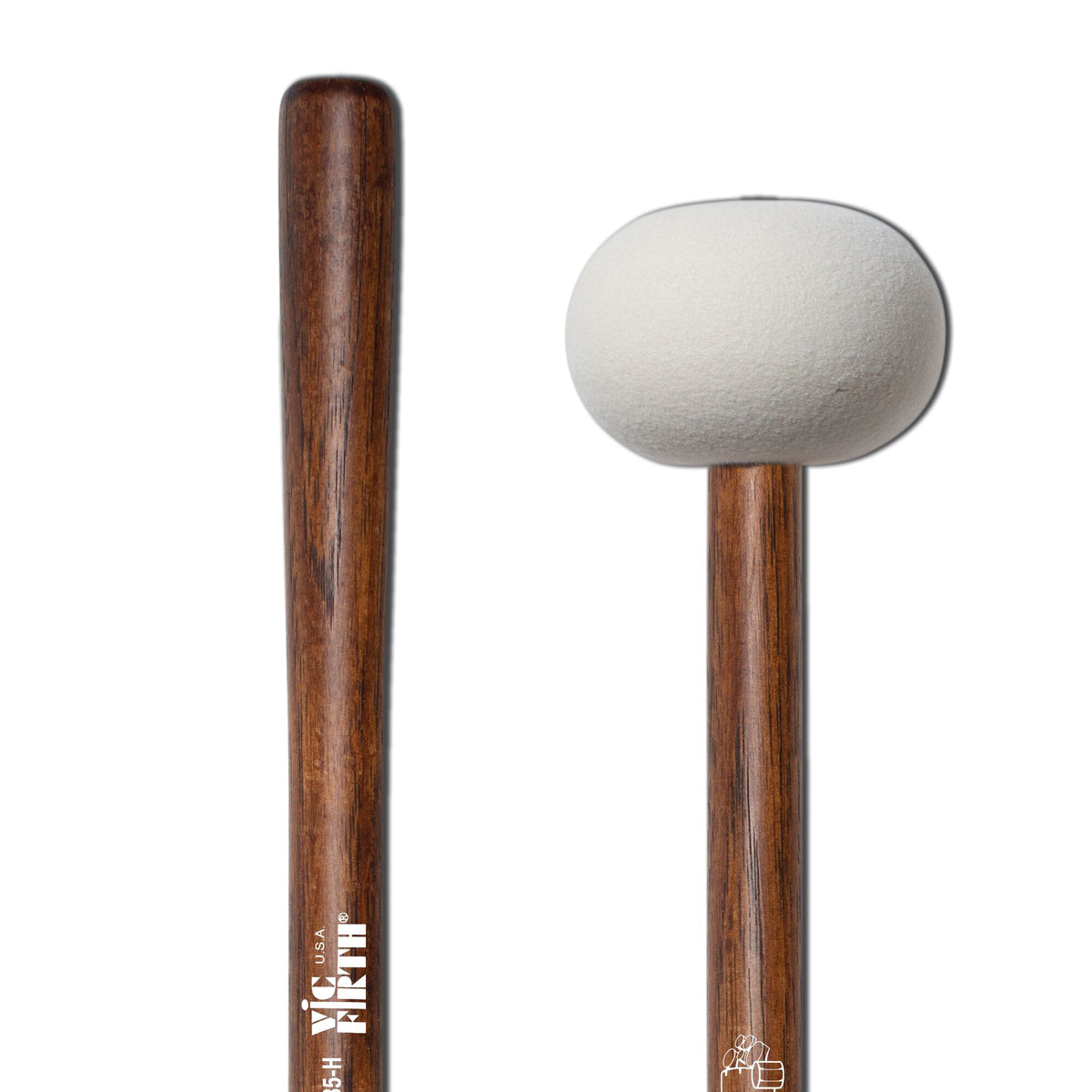 MB5H - Corpsmaster Marching Bass - XX Large Head, Hard Mallets