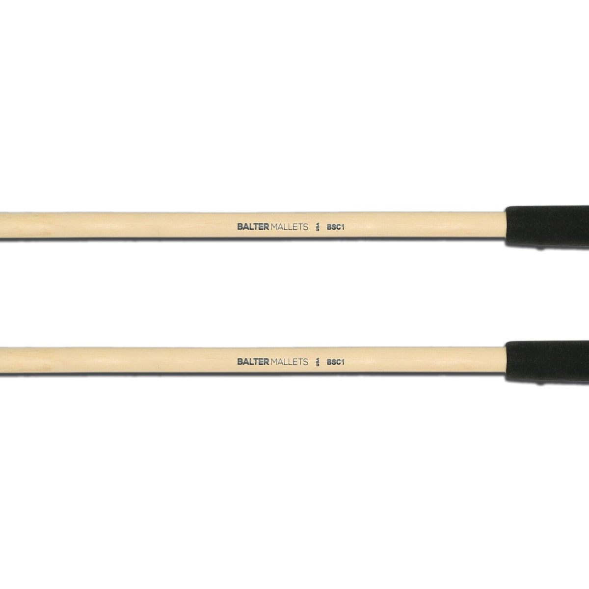 BSC1 -- Medium Hard, Black Yarn Mallets Cymbal Mallets