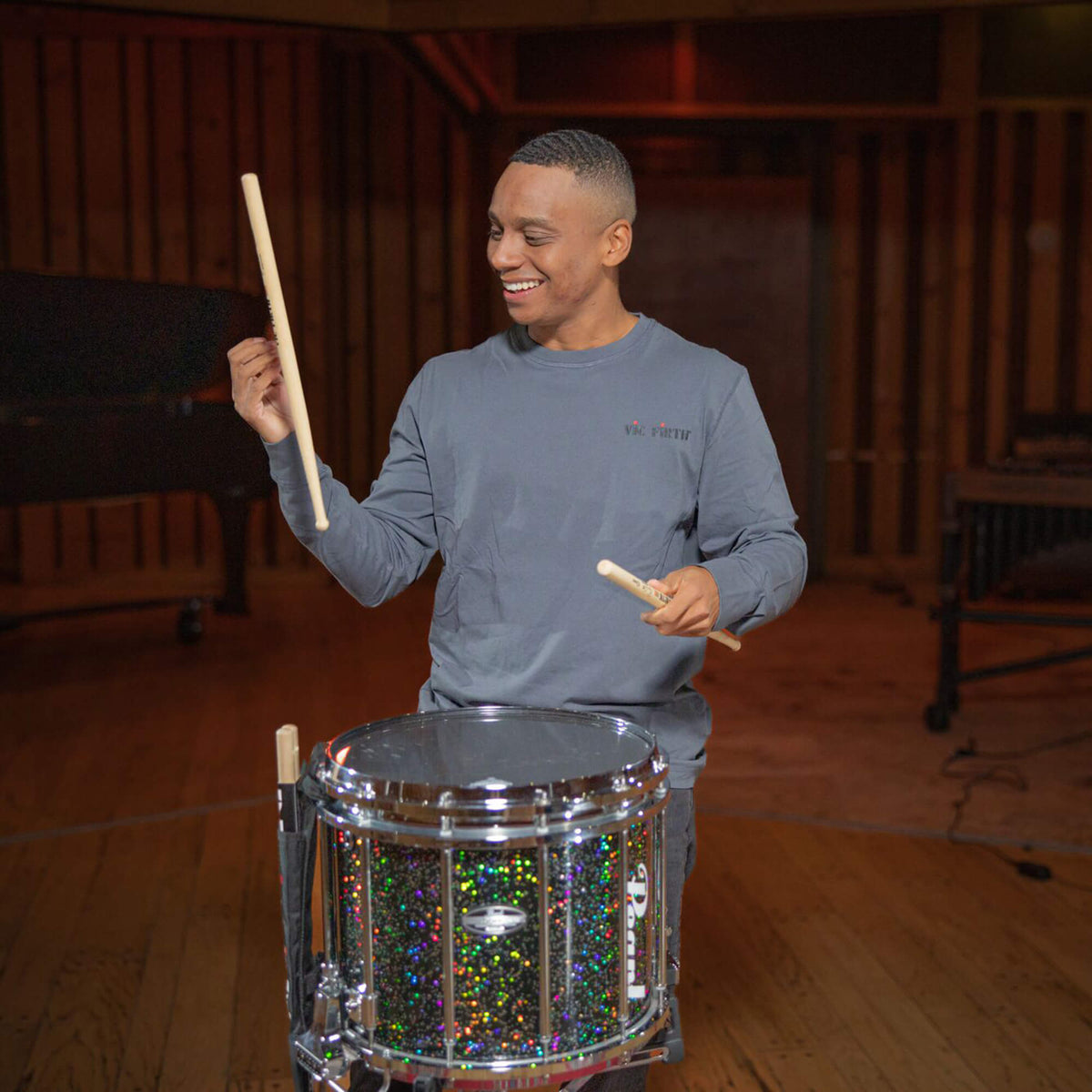 Vic Firth Gray Long Sleeve Tee